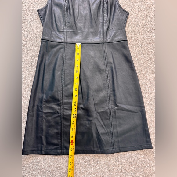 NWT Vici Sleek Black Faux Leather Mini Dress Women Size Medium - Picture 7 of 12